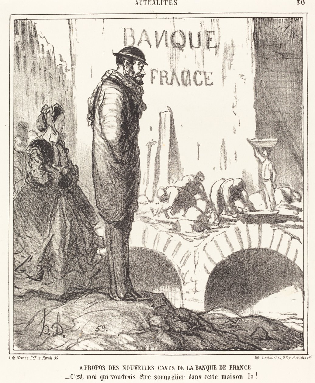 Om kjellerne til Banque de France av Honoré Daumier