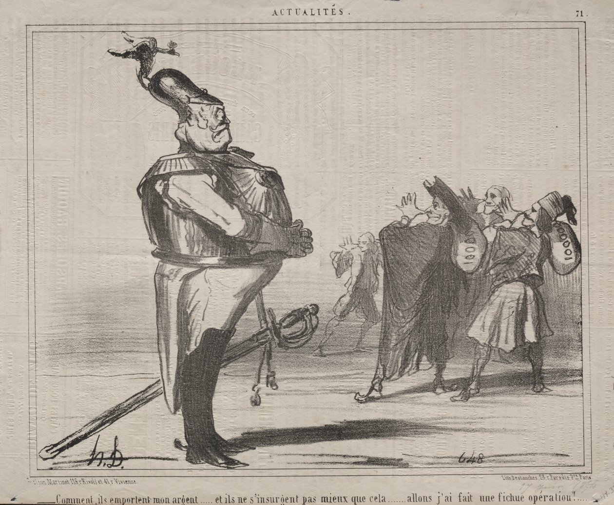 Aktualitet (nr. 71): Hvorfor tar de bort pengene mine... av Honoré Daumier