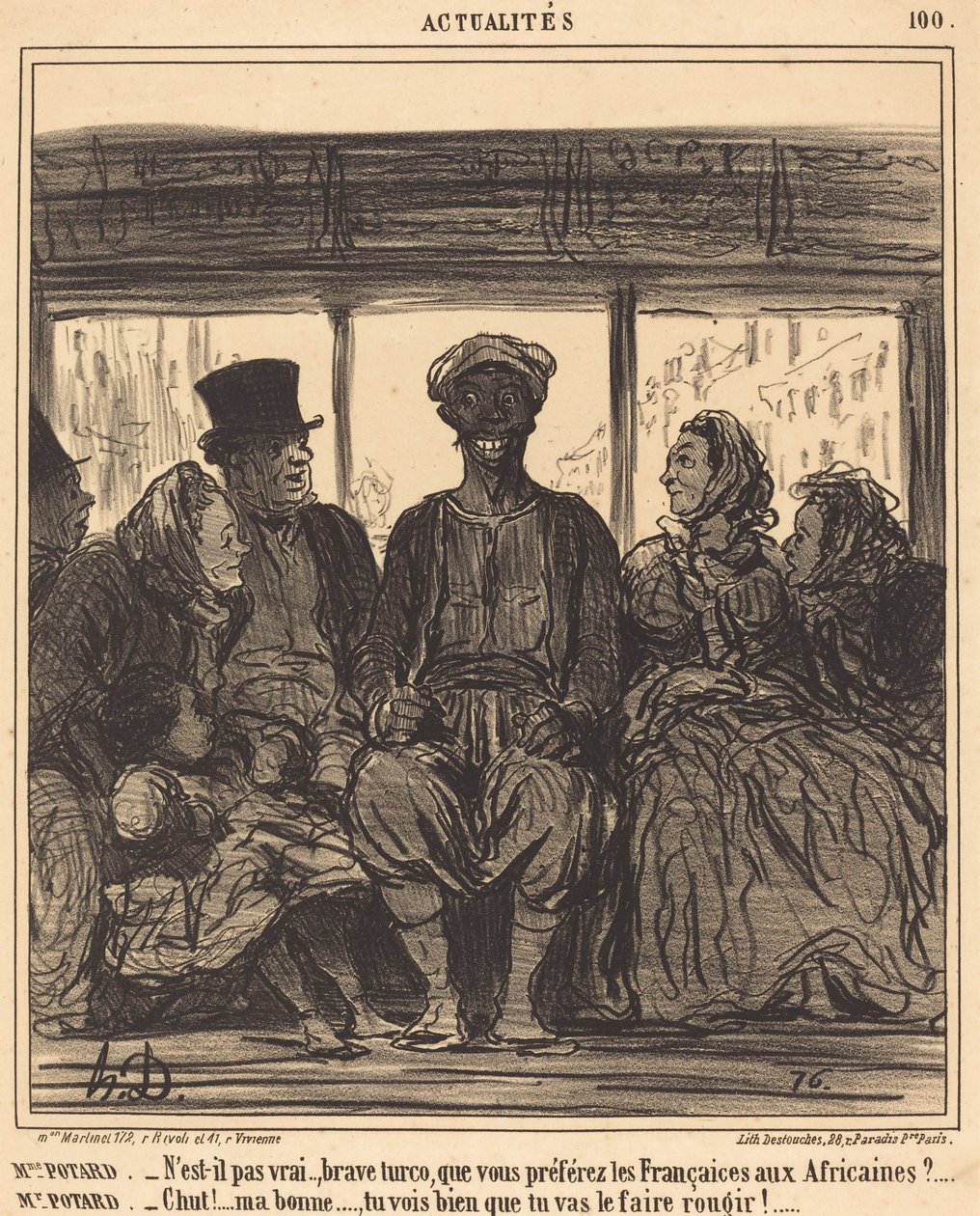 Nyheter: Fru Potard - Er det ikke sant, modige Turco... av Honoré Daumier