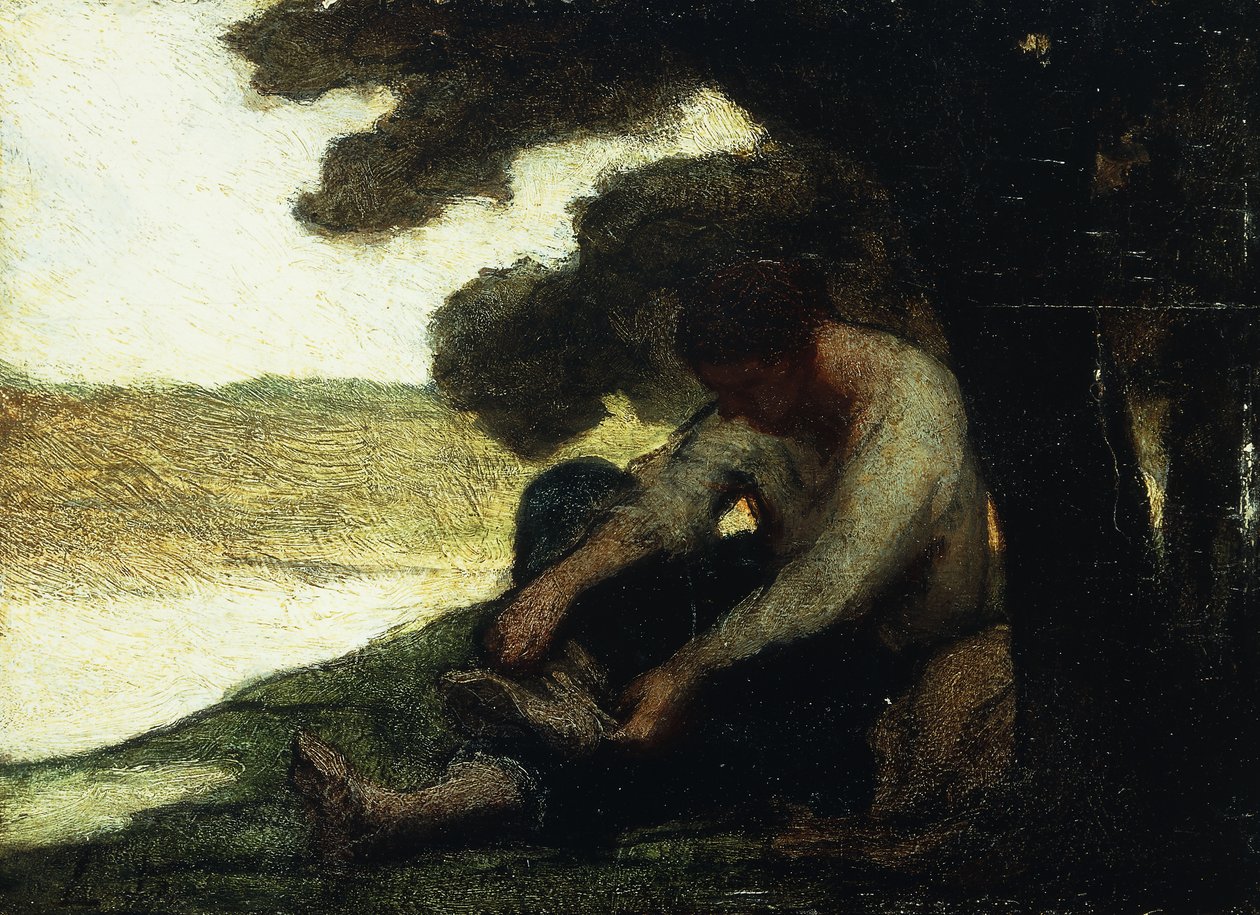 Etter svømmeturen; Apres le Bain, ca. 1846 av Honoré Daumier