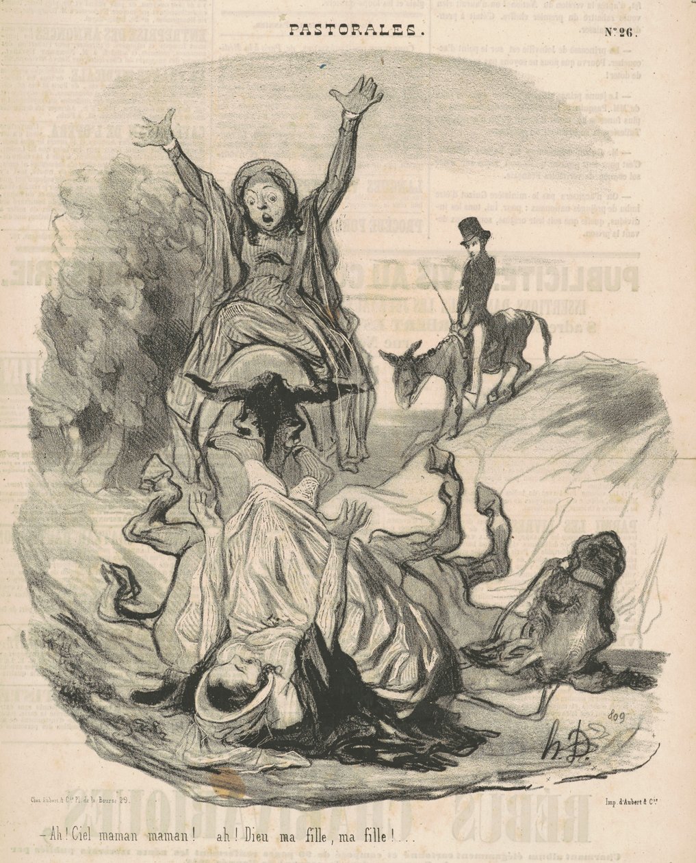 Ah! Himmelen mamma mamma... Ah! Gud min datter... av Honoré Daumier