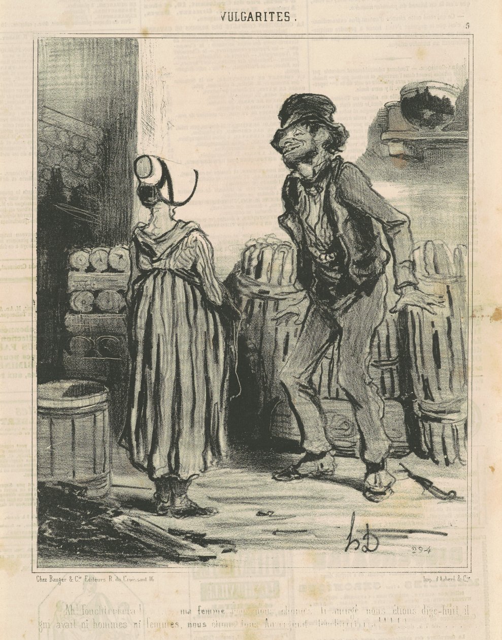 Ah! Fouchtra! ... Min kone ... av Honoré Daumier