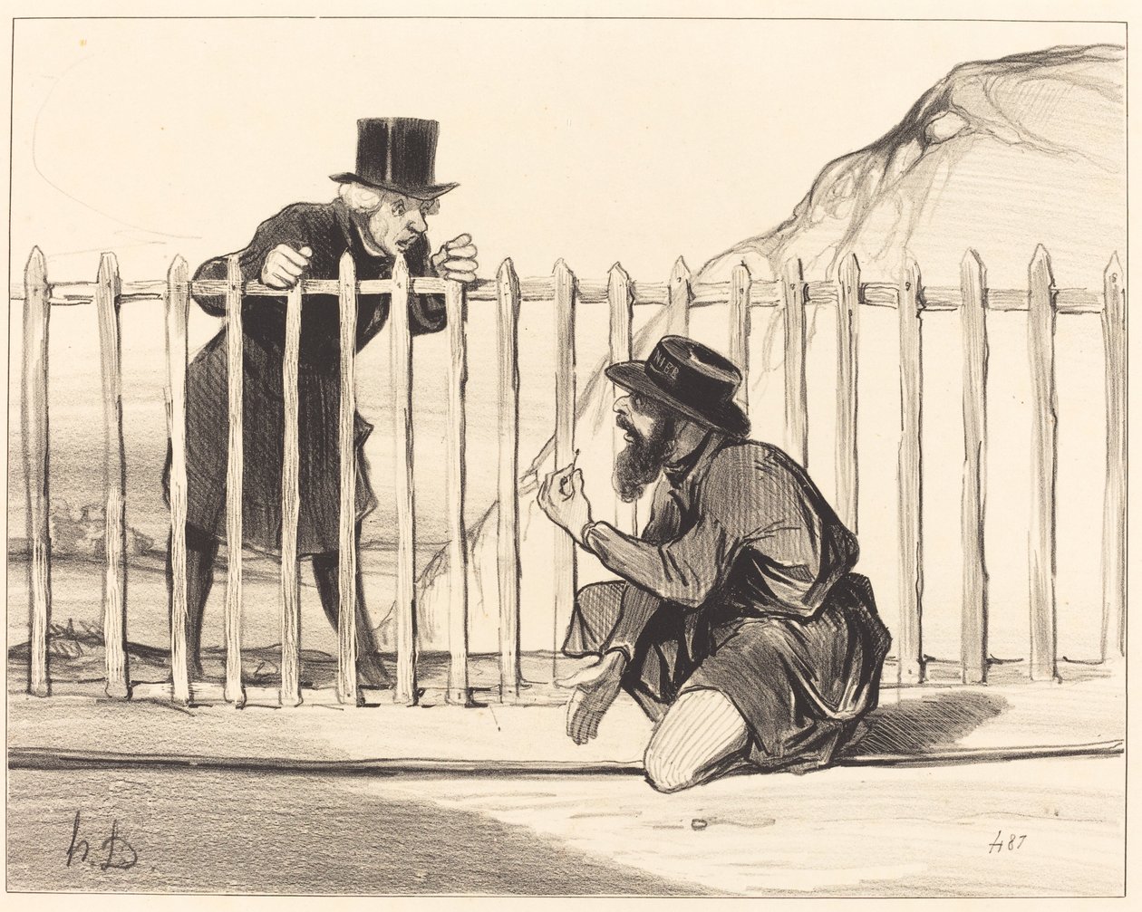 Ah! vel ... konvoien ... kan smigre seg selv for å unnslippe den ... av Honoré Daumier
