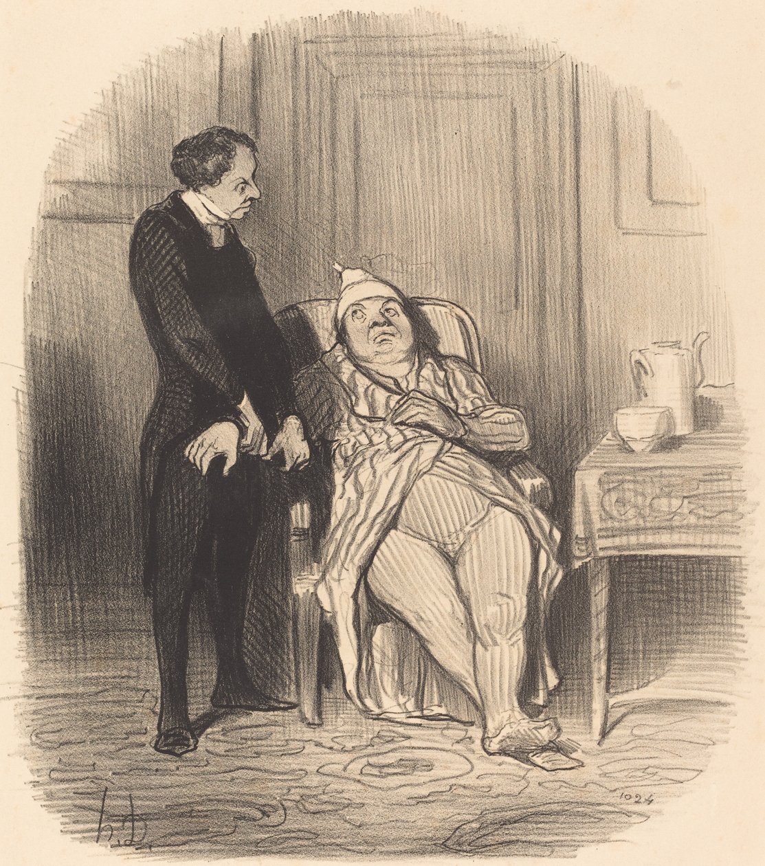 Ah! lege... jeg tror... at jeg har en kiste! av Honoré Daumier