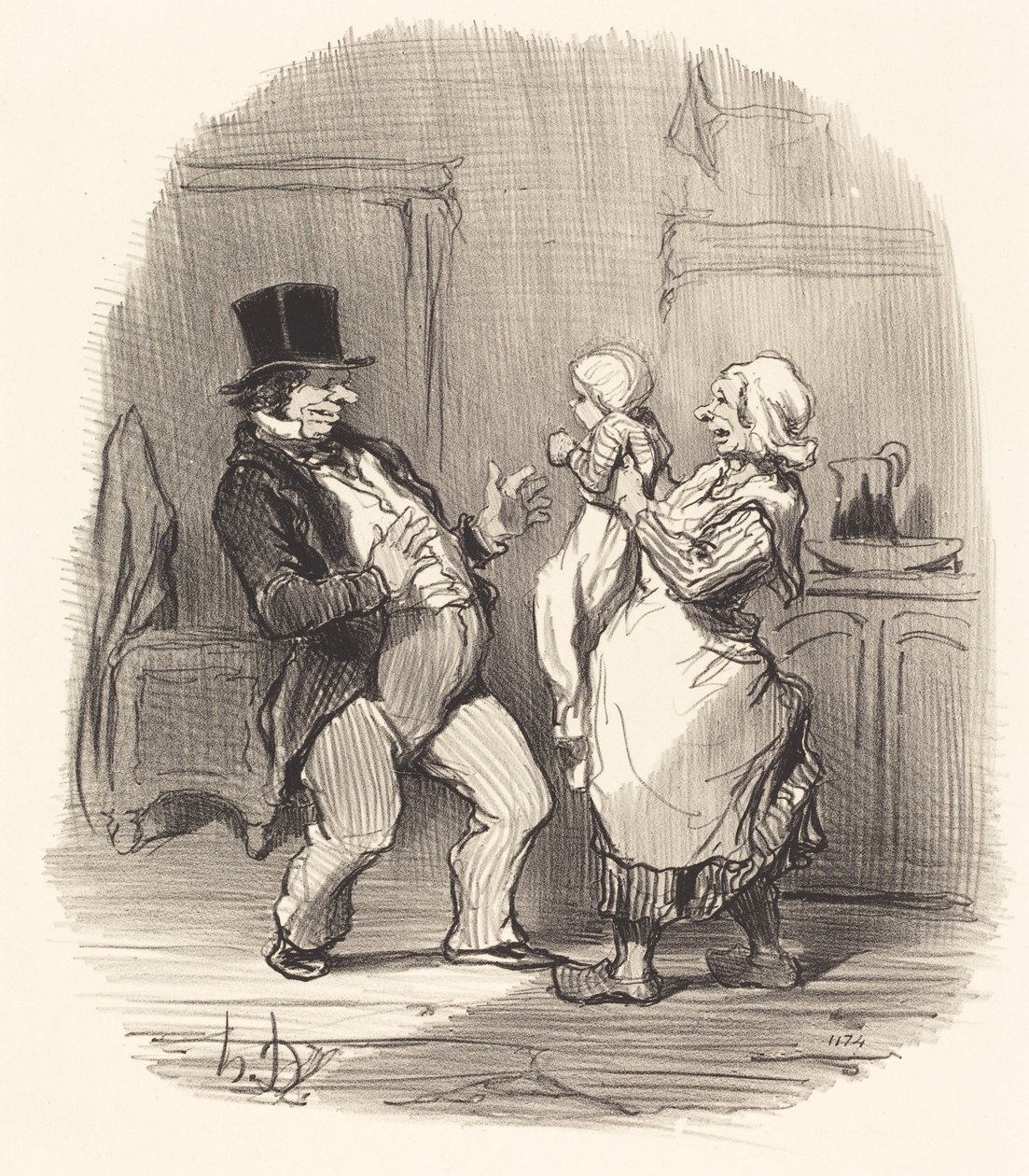 Ah! sir... ikke le av ham sånn... av Honoré Daumier
