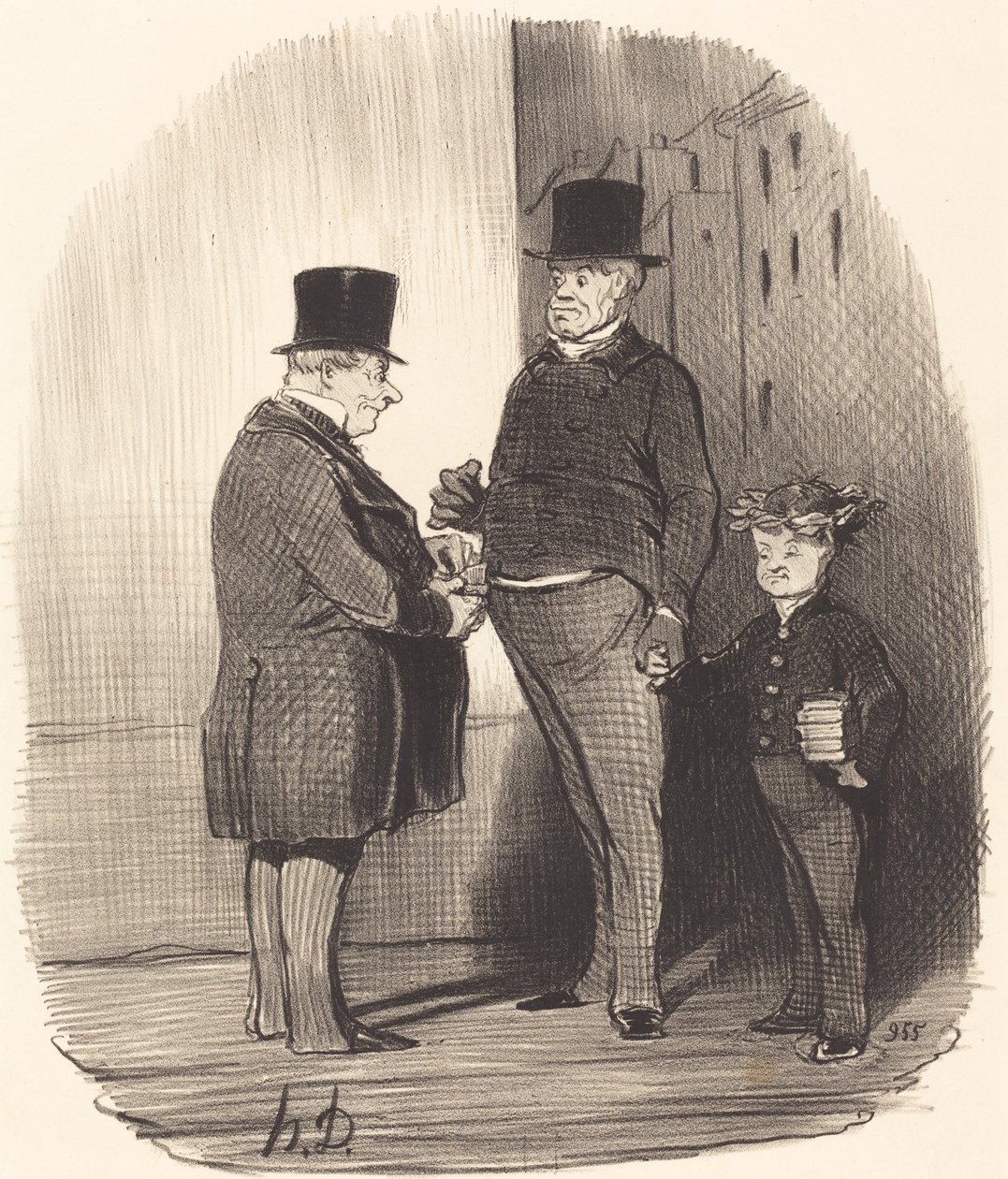 Ah! du er god på latinske vers, unge mann... av Honoré Daumier