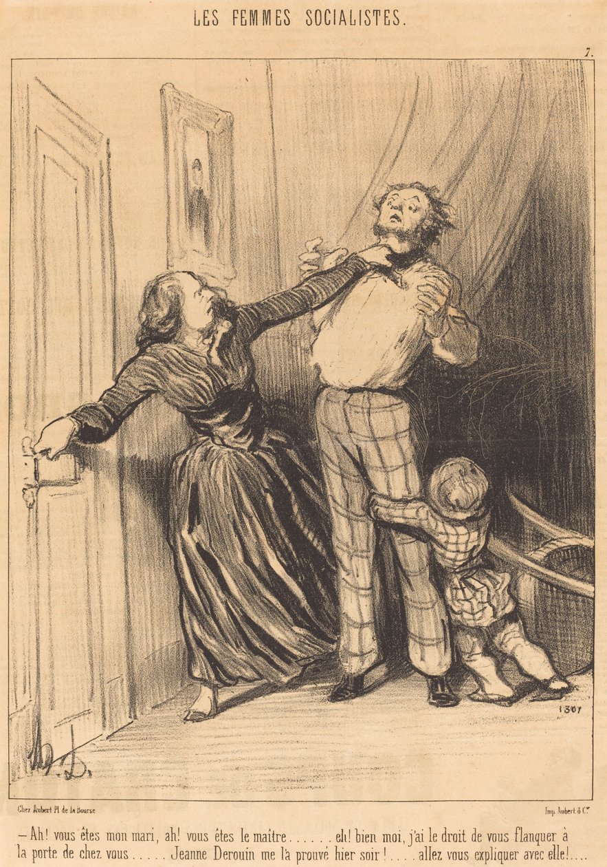 Ah! du er mannen min, ah! du er mesteren... av Honoré Daumier