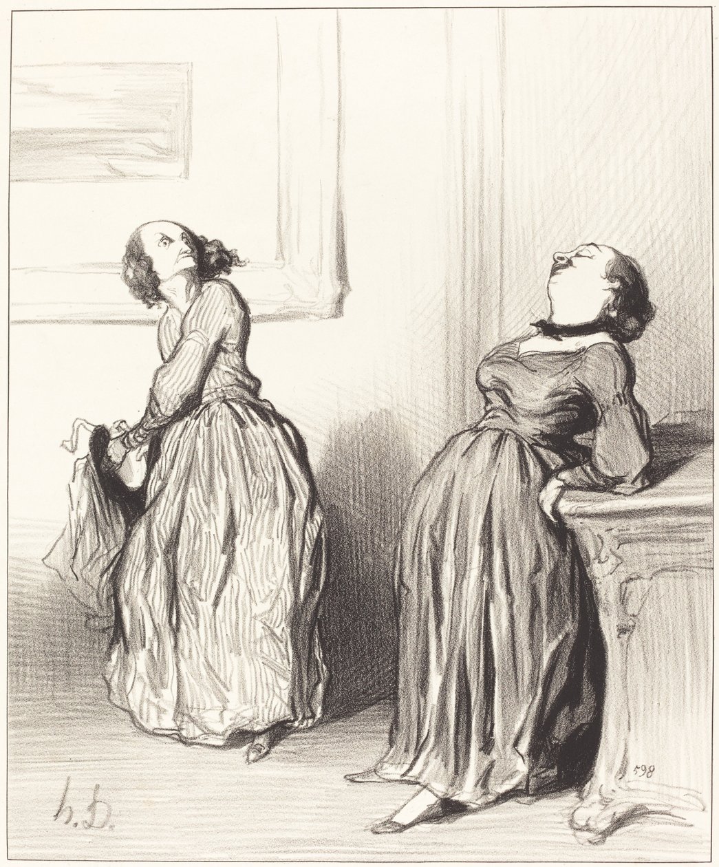 Ah, du finner ut at min siste roman ikke er helt... av Honoré Daumier