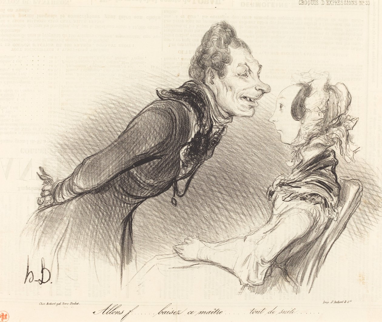 Kom igjen... faen denne mesteren... akkurat nå... av Honoré Daumier