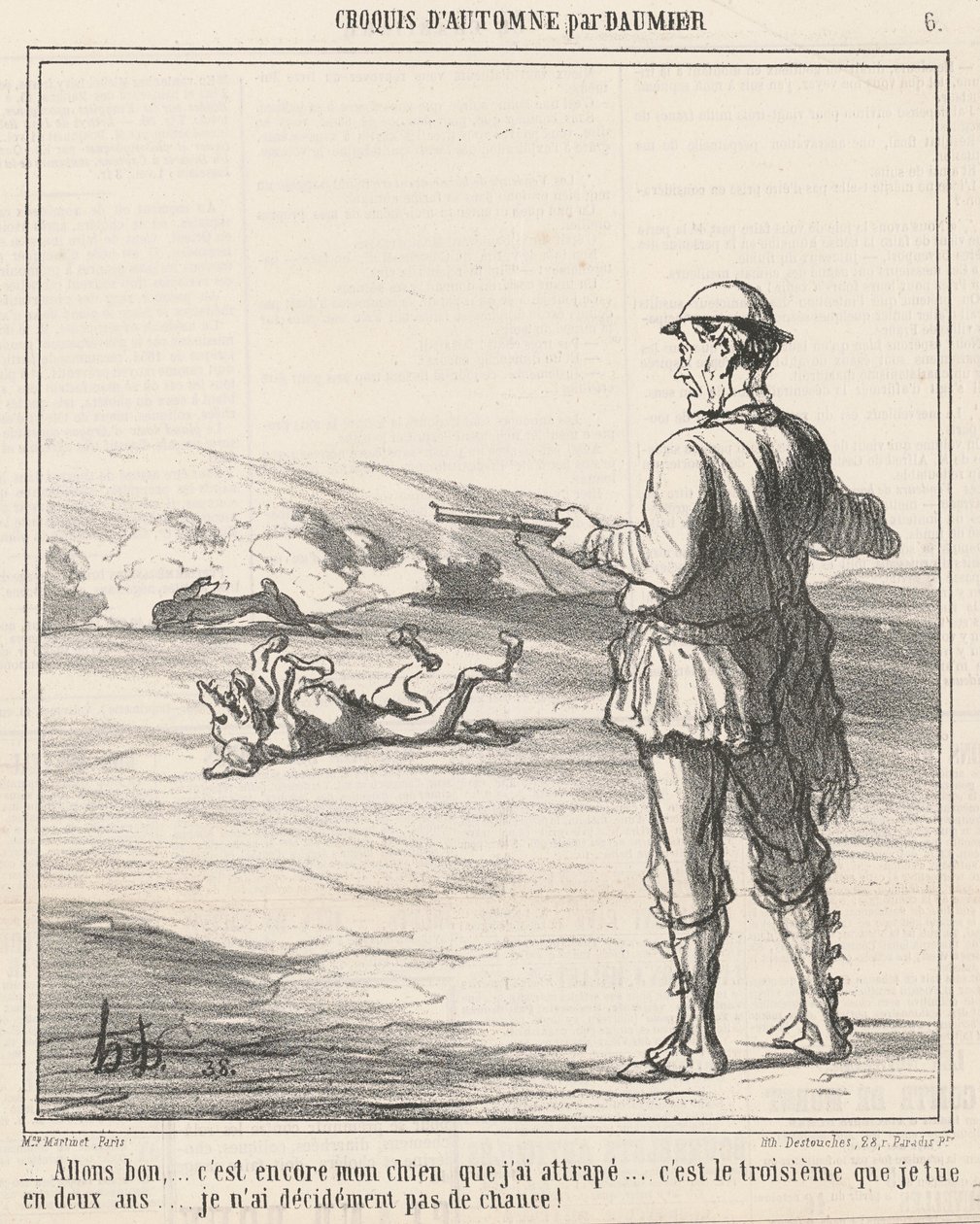 Kom igjen...det er hunden min igjen... av Honoré Daumier
