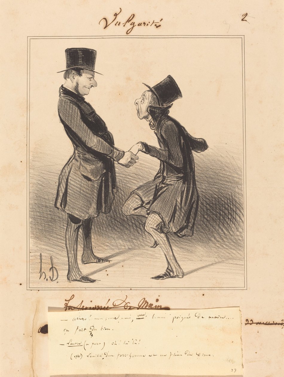 La oss gå! min unge venn, en god håndfull... av Honoré Daumier