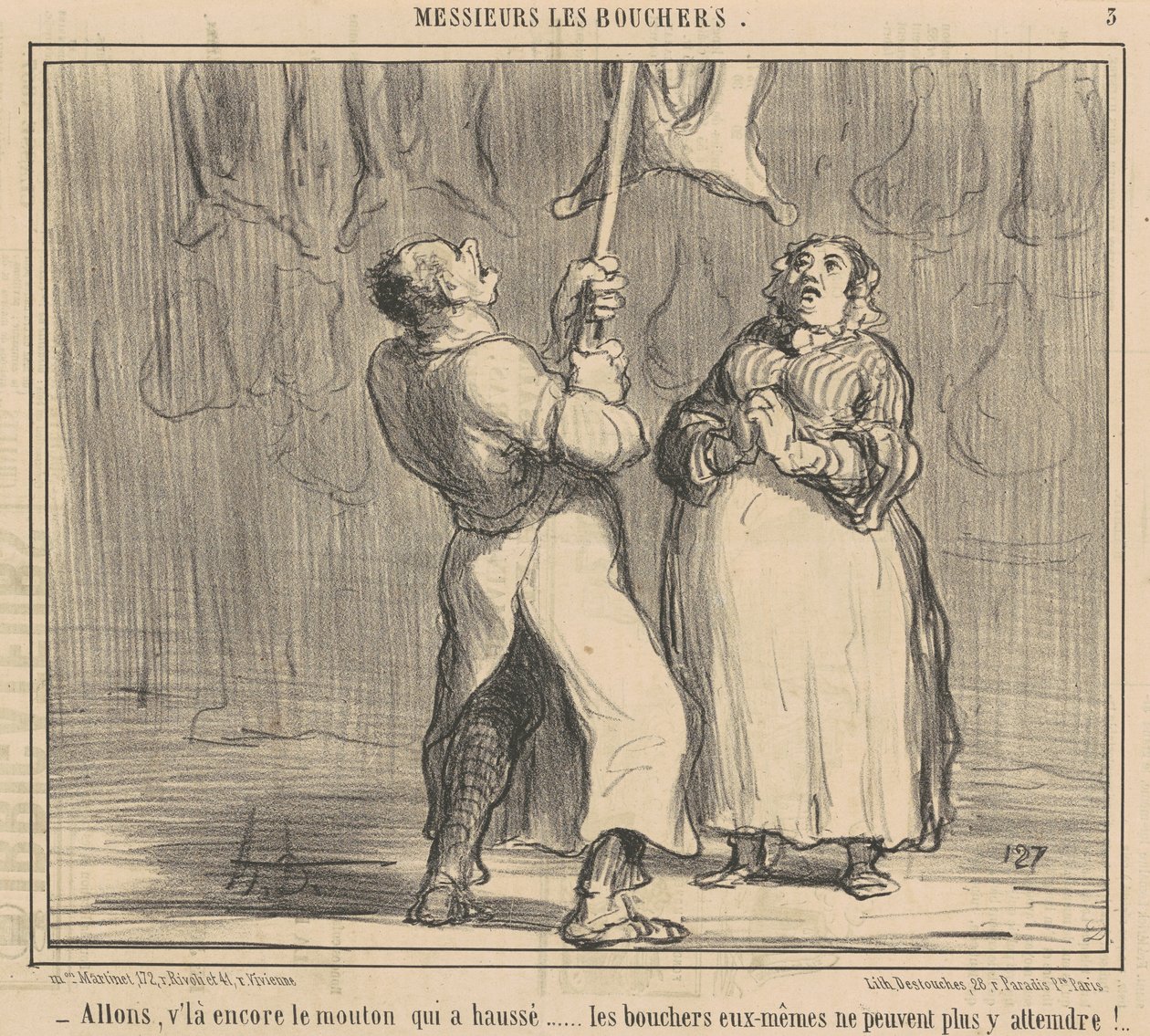 Kom igjen, der er sauene igjen som har reist seg av Honoré Daumier