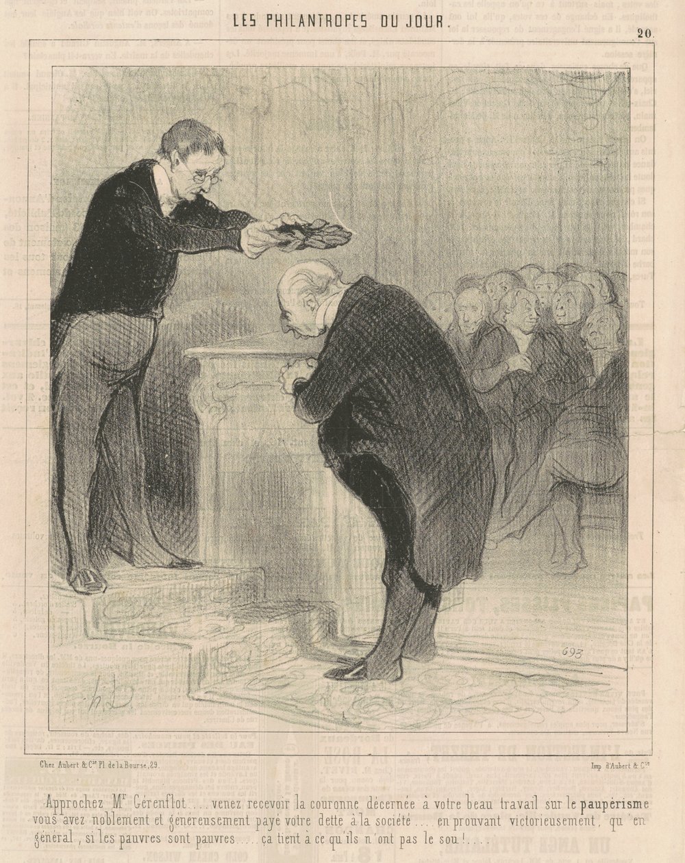 Nærmer deg Mr. Gérenflot ... kom og motta ... av Honoré Daumier
