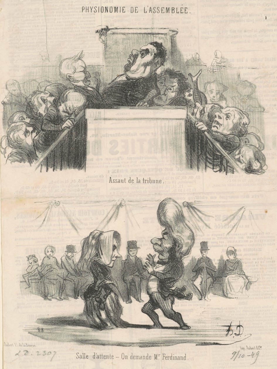 Tribuneovergrep av Honoré Daumier