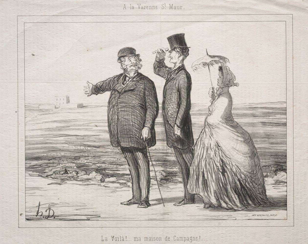På Varenne-Saint-Maur: Se! Her er det, huset mitt på landet! av Honoré Daumier