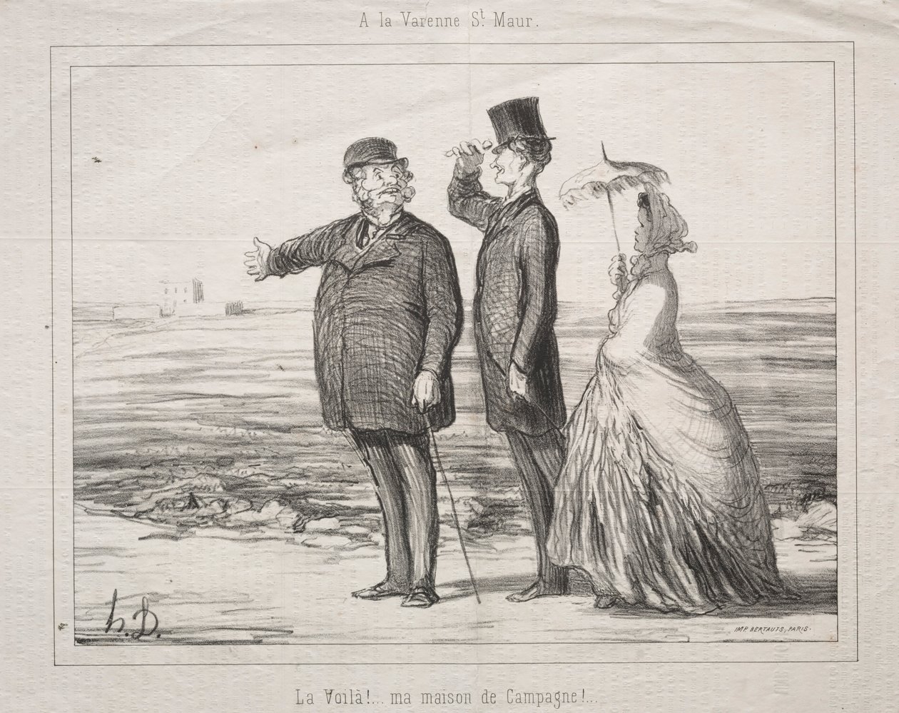 På Varenne-Saint-Maur: Se! Her er det, mitt hus på landet!, 1862. av Honoré Daumier