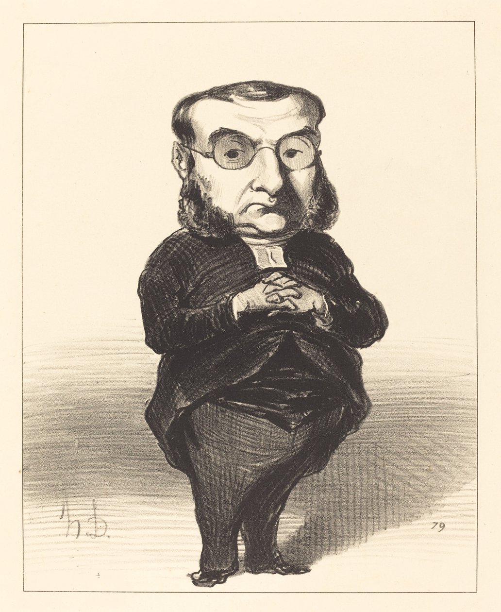 Ath. L.Charles Coquerel av Honoré Daumier