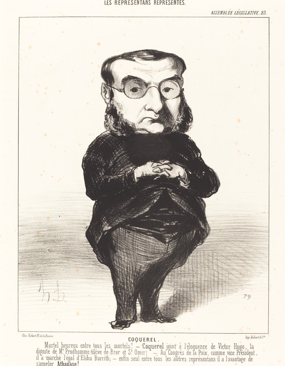 Ath. L.Charles Coquerel av Honoré Daumier