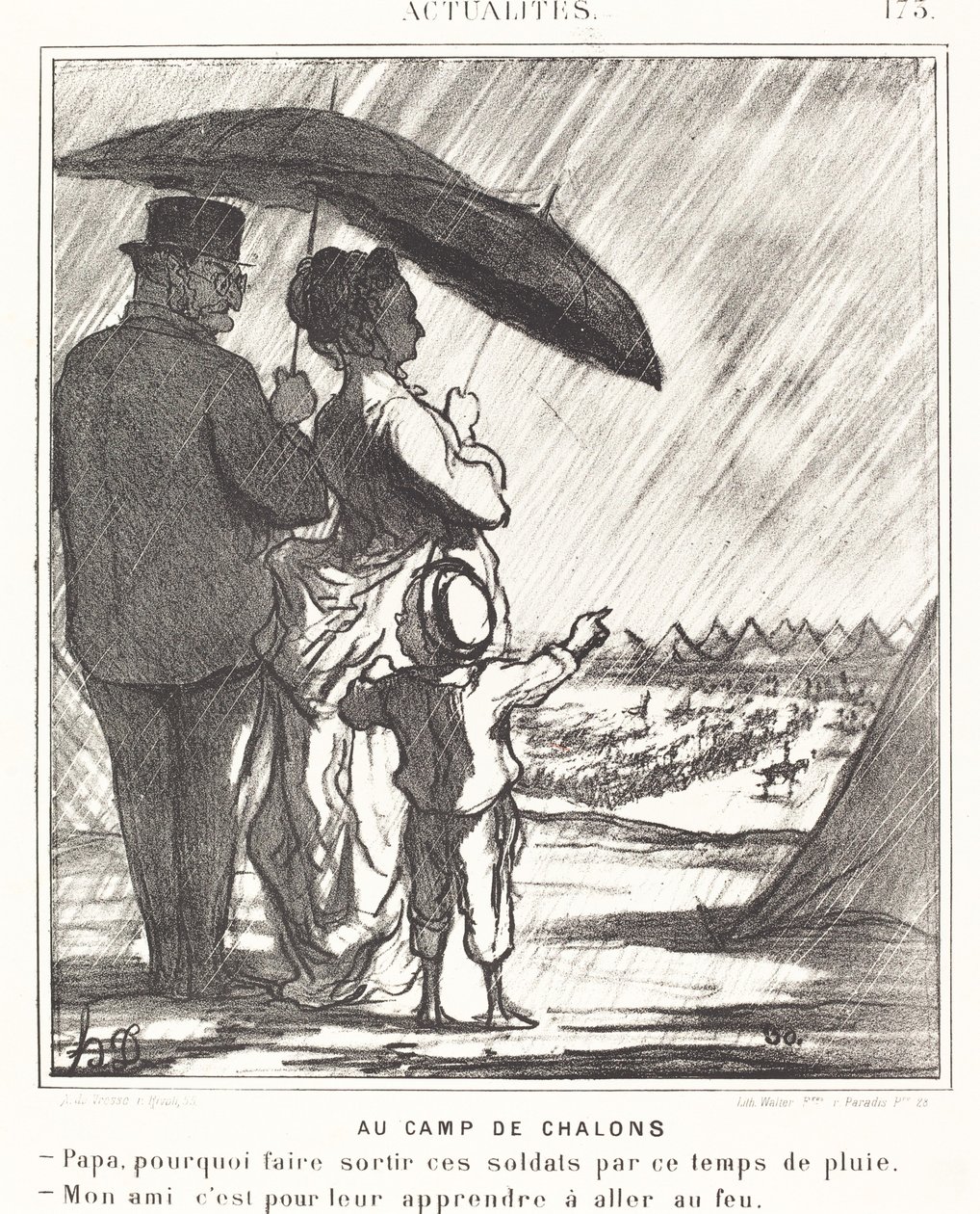 På Camp de Chalons av Honoré Daumier
