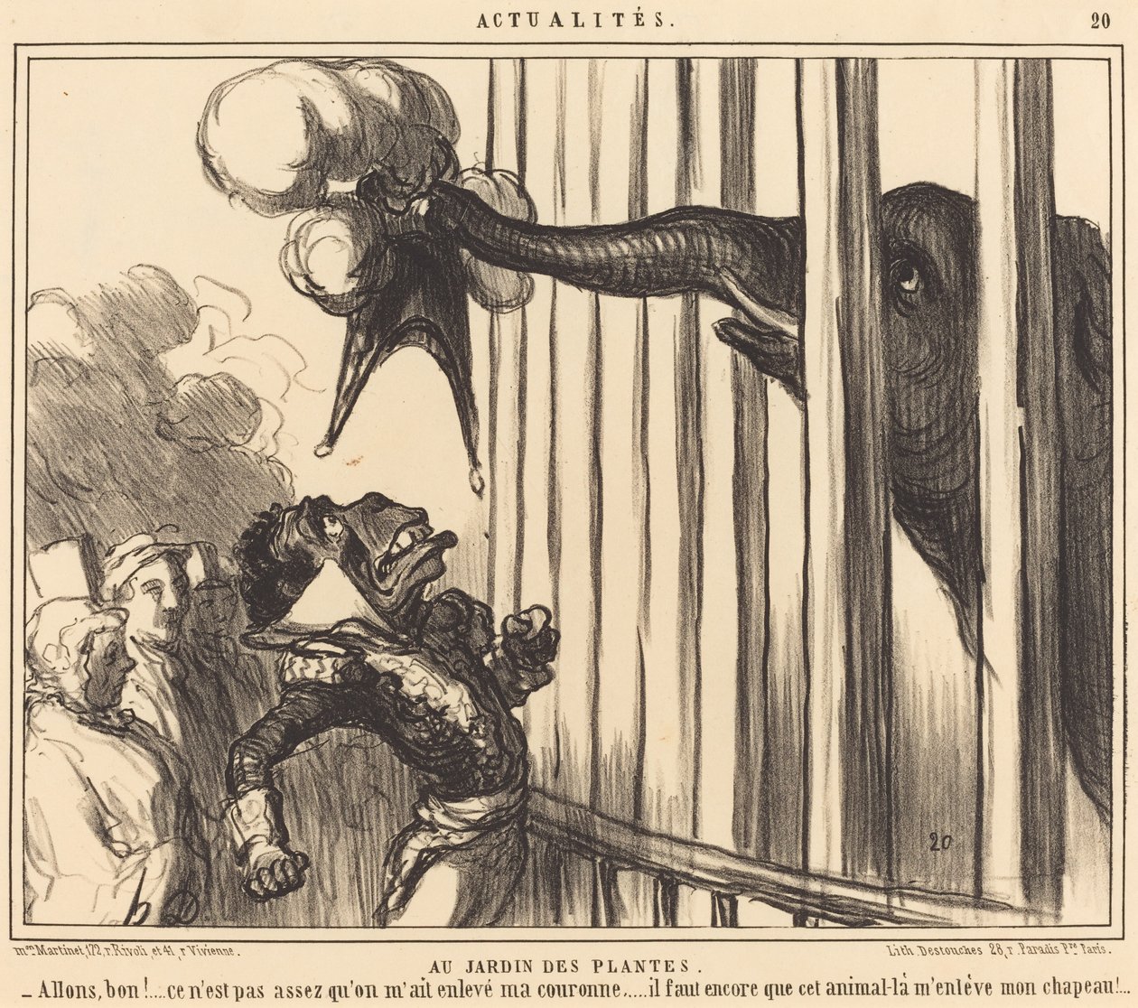I Jardin des Plantes av Honoré Daumier