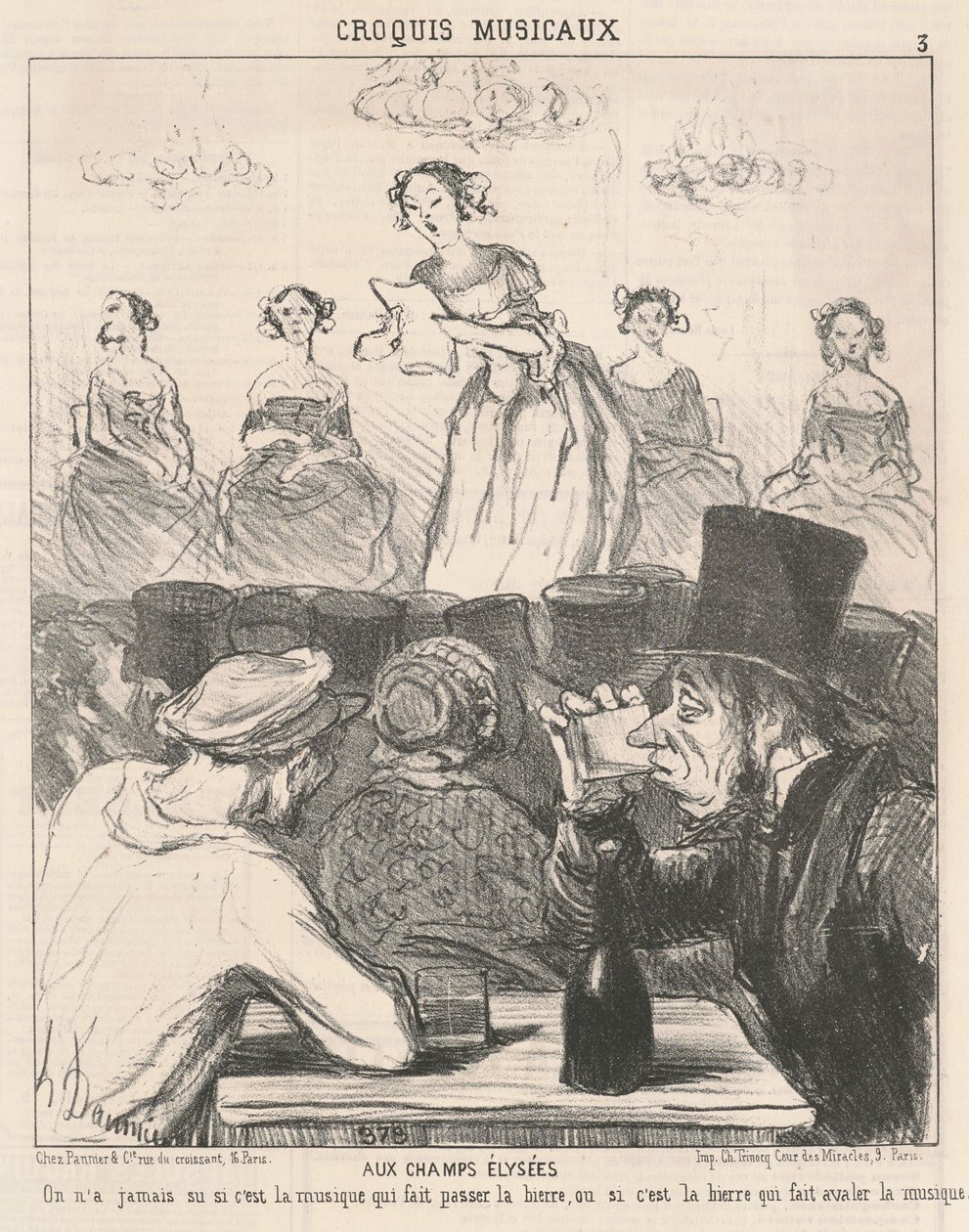 Til Champs Elysees av Honoré Daumier