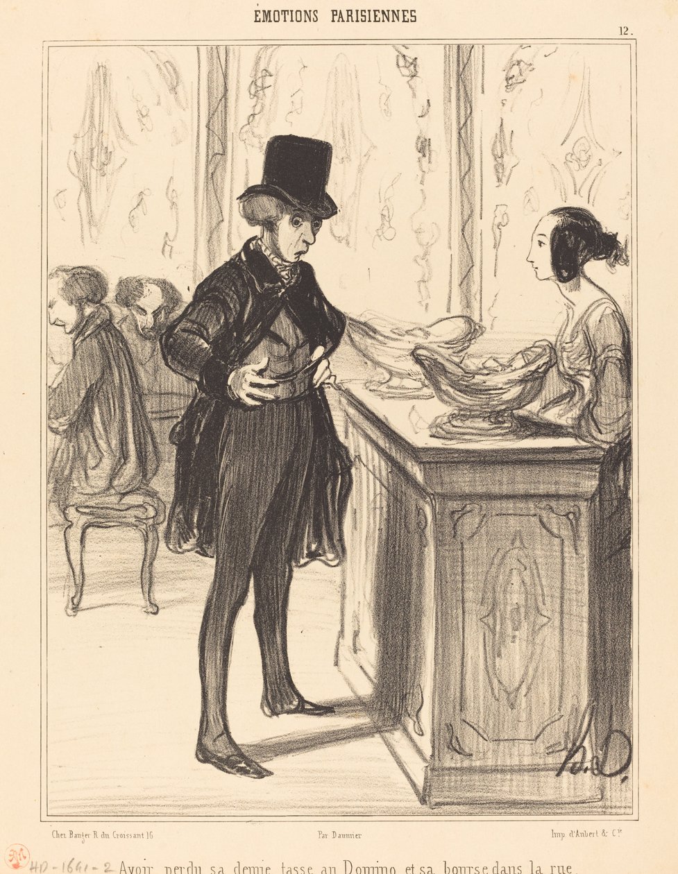 Etter å ha mistet den halve koppen på Domino og vesken på gaten av Honoré Daumier