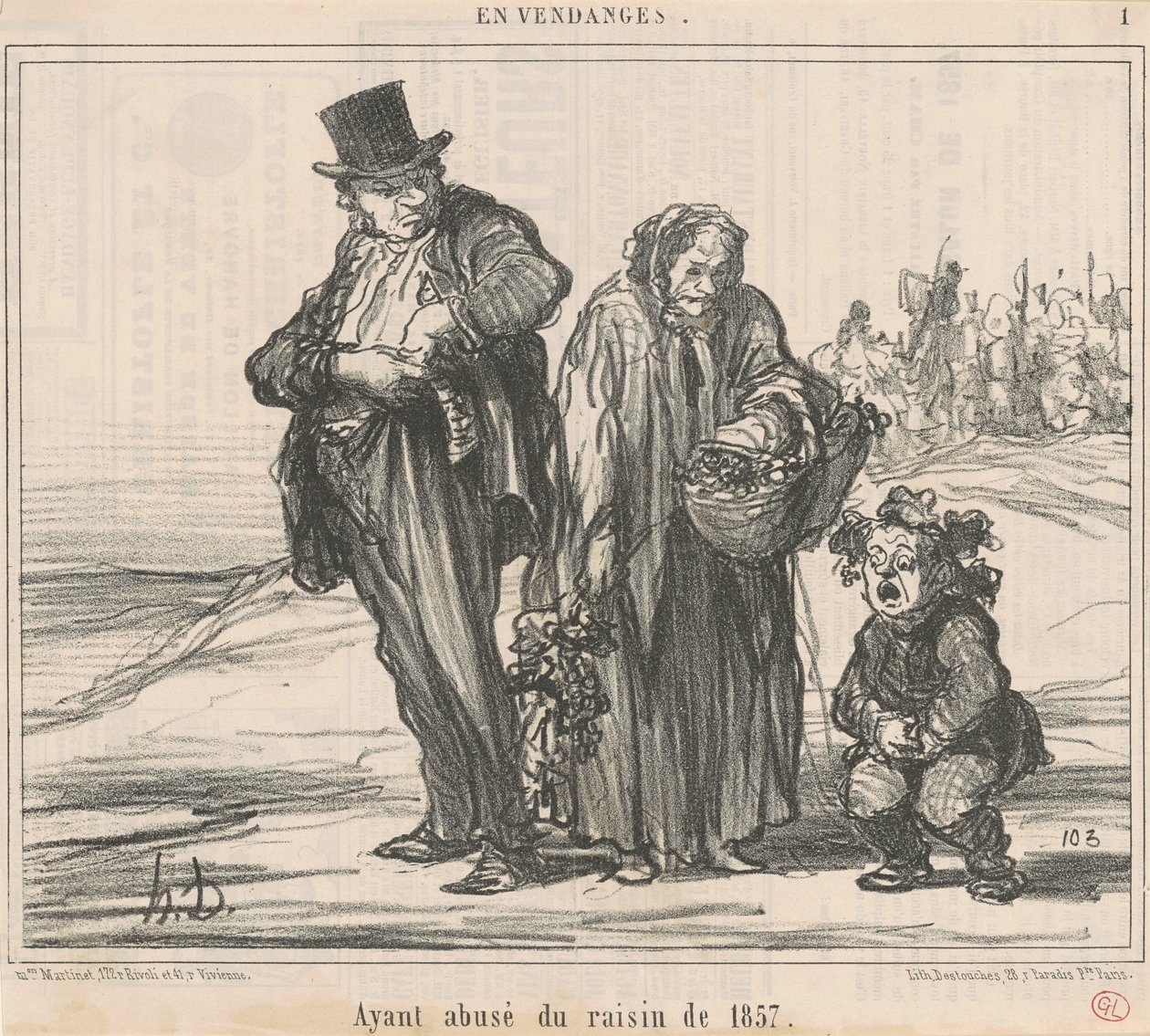 Etter å ha misbrukt 1857-druen av Honoré Daumier
