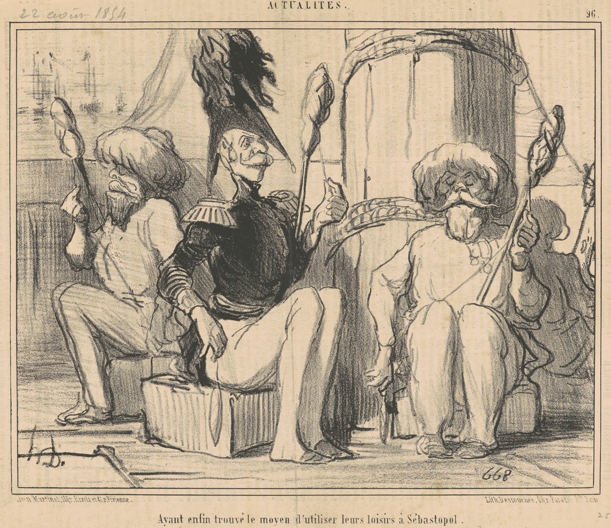 Har endelig funnet en måte å bruke fritiden på! av Honoré Daumier