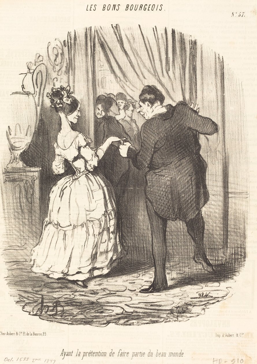 Påstår å være en del av den vakre verden av Honoré Daumier