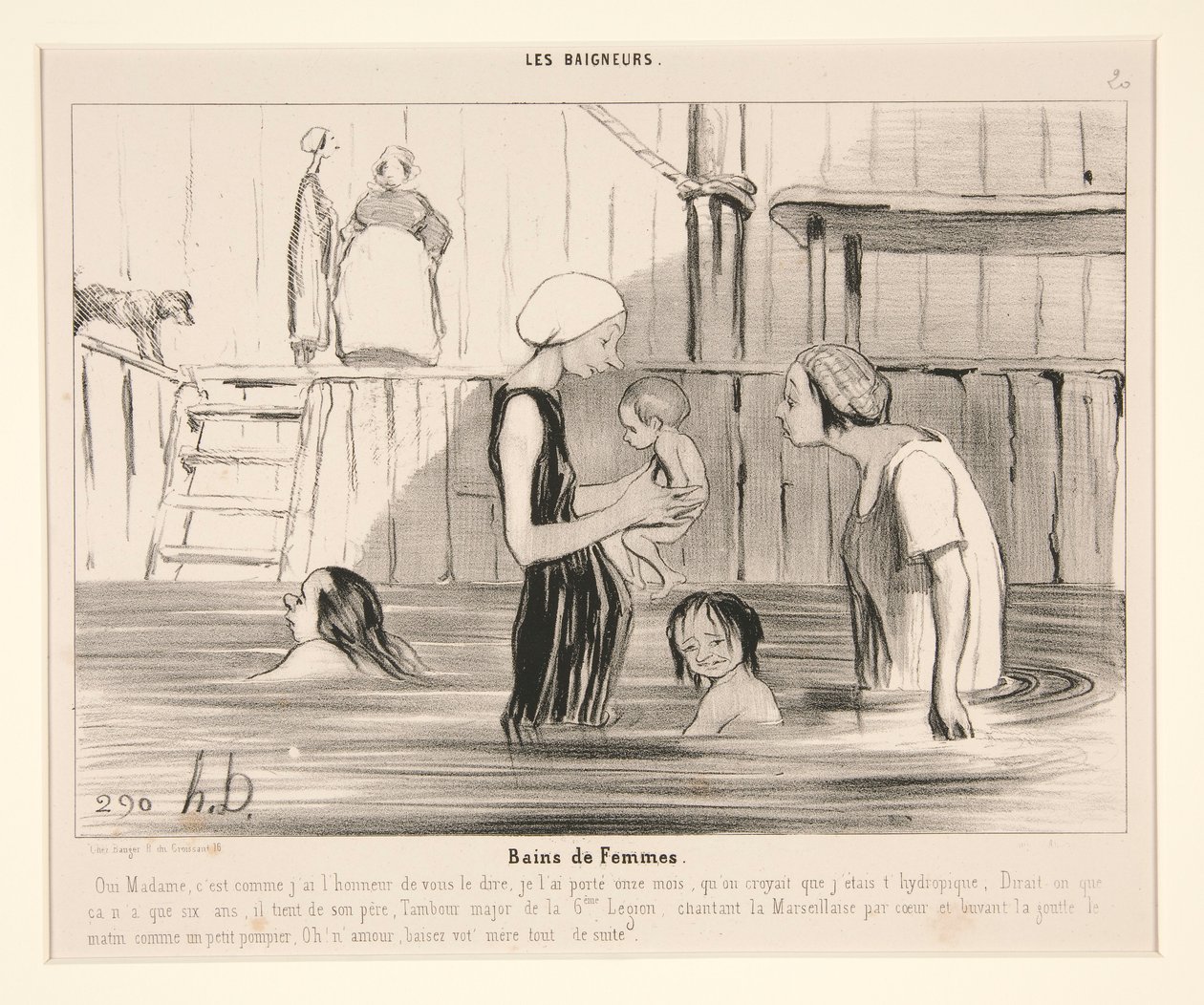 Kvinners bad. Ja frue, det av Honoré Daumier