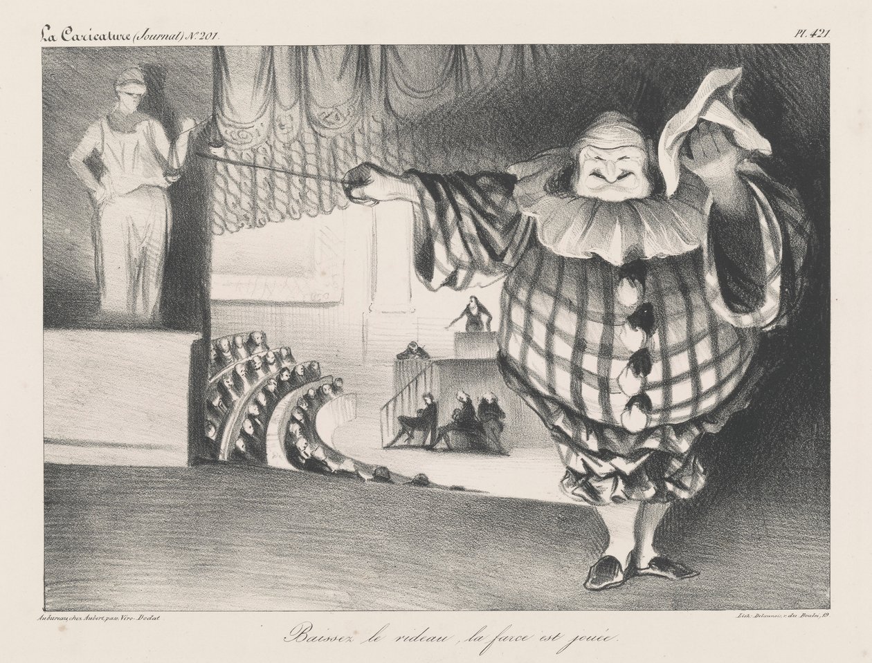 Senk gardinet, farsen er over av Honoré Daumier