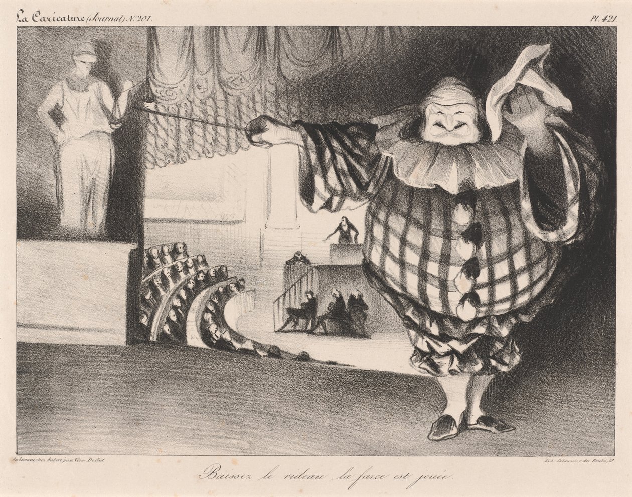 Senk gardinen, farsen er over av Honoré Daumier