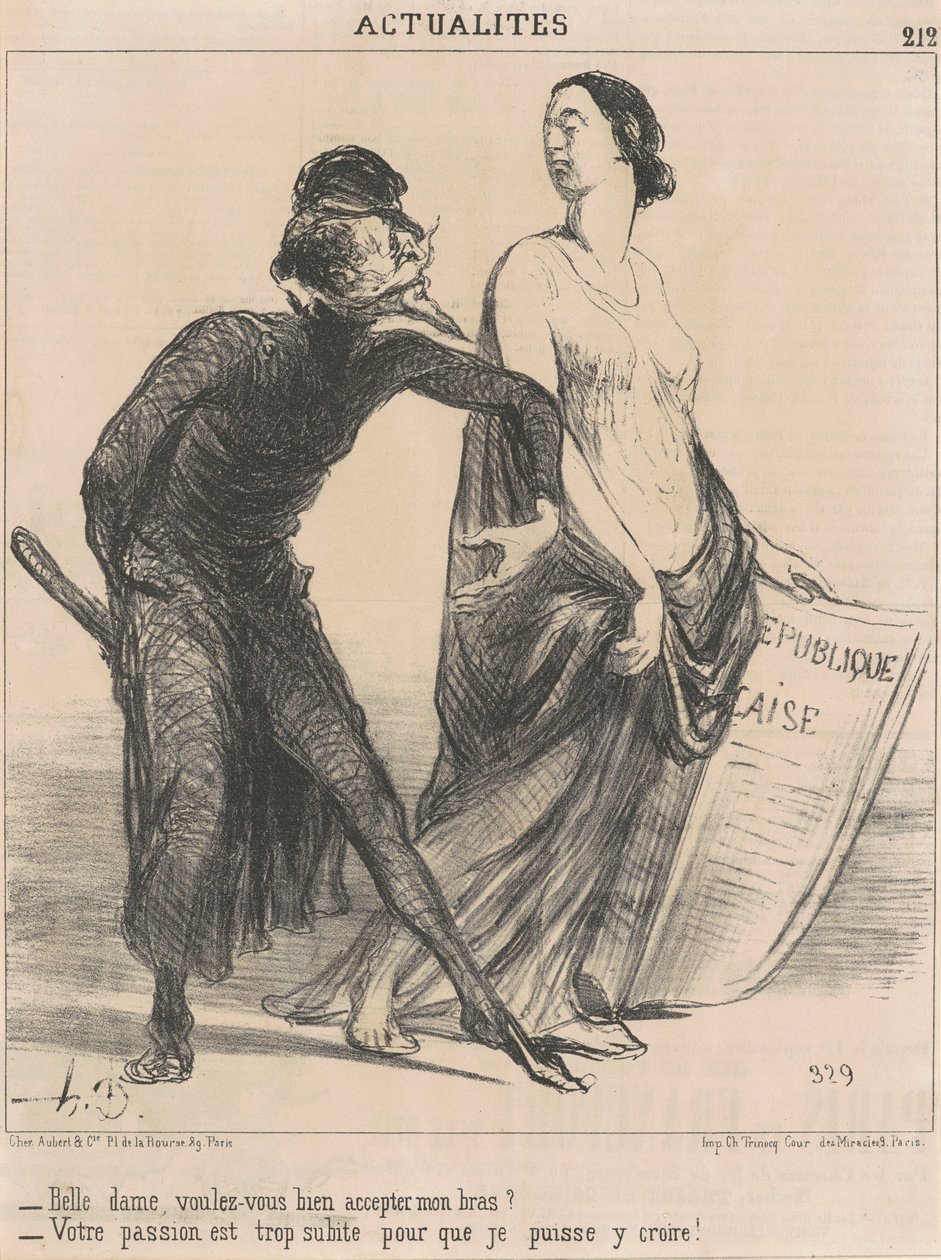 Vakker dame vil du godta armen min? av Honoré Daumier