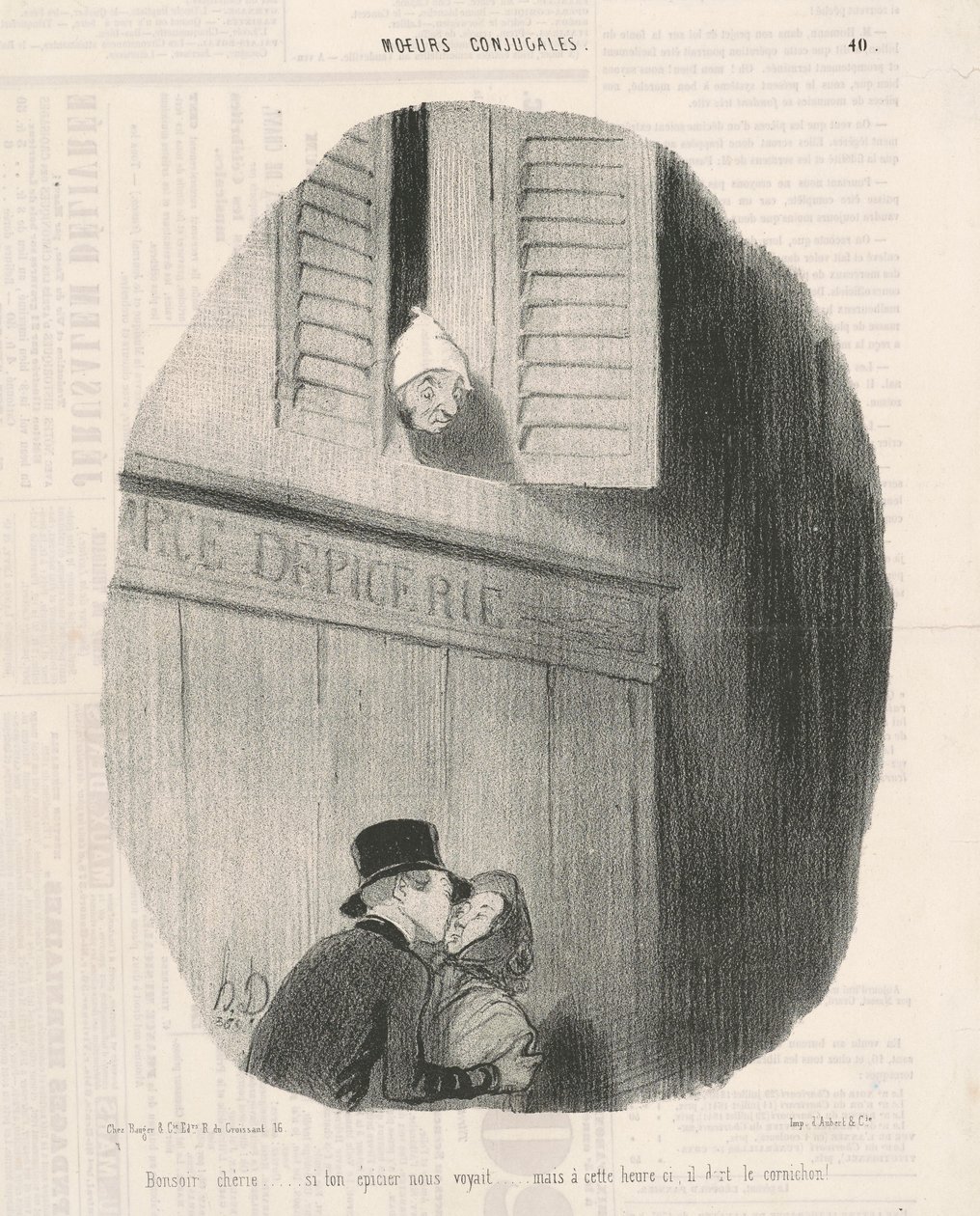 God kveld kjære... hvis kjøpmannen så oss... av Honoré Daumier