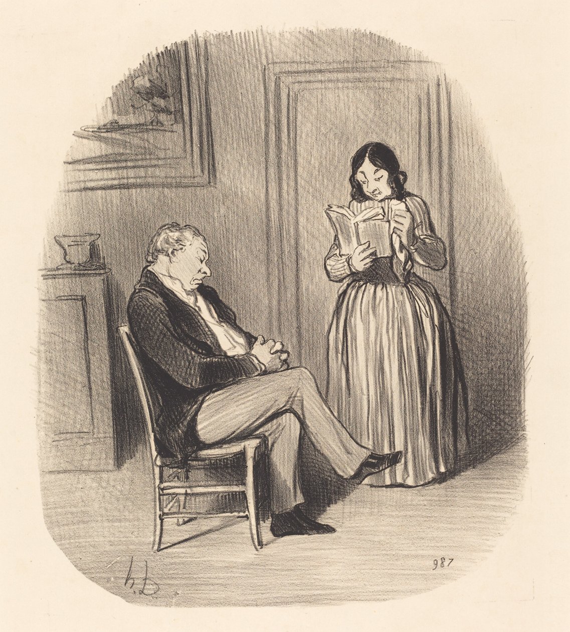 Borgerlig blir lest, etter middagen, noen kapitler... av Honoré Daumier