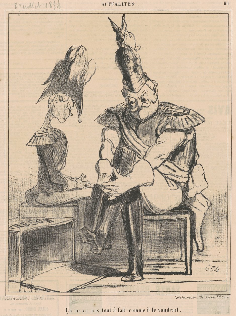 Det går ikke ... som han ønsker av Honoré Daumier
