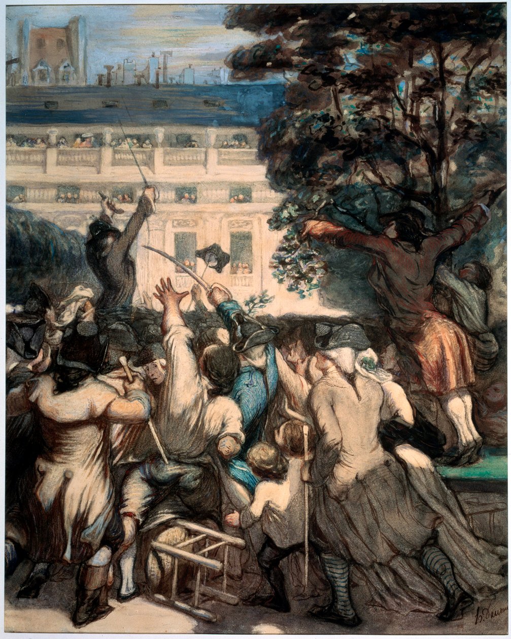 Camille Desmoulins i Palais Royal Gardens, 1848-1849. av Honoré Daumier