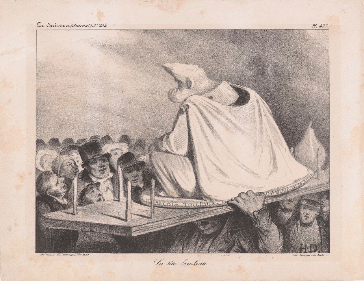 Karikatur av Louis Philippe I 1773-1850, kongen av franskmennene, 1834. av Honoré Daumier