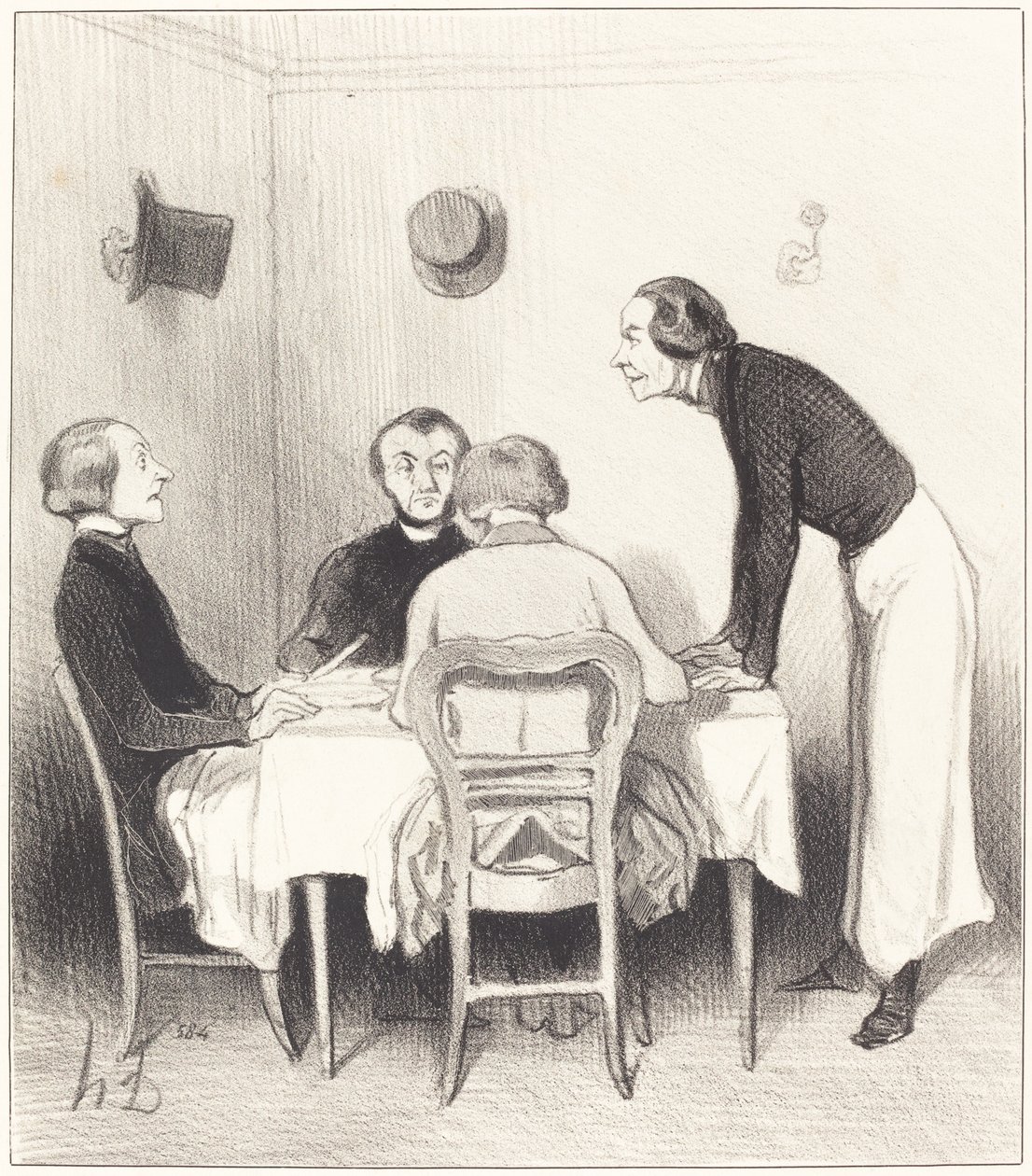 restaurant gulrot av Honoré Daumier