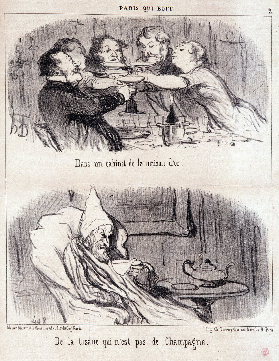 Tegneserie om gastronomiske overgrep. Serie "" Paris qui drinks": "" i et skap i huset d