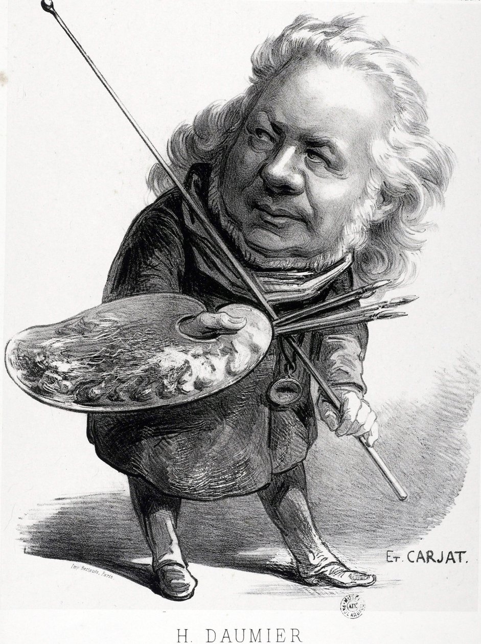 Tegneserie av Honore Daumier (1808-1879), fransk gravør, maler og skulptør. Carjat-gravering (1828-1906). Mål: 29,5x23cm. Arbaud museum. av Honoré Daumier