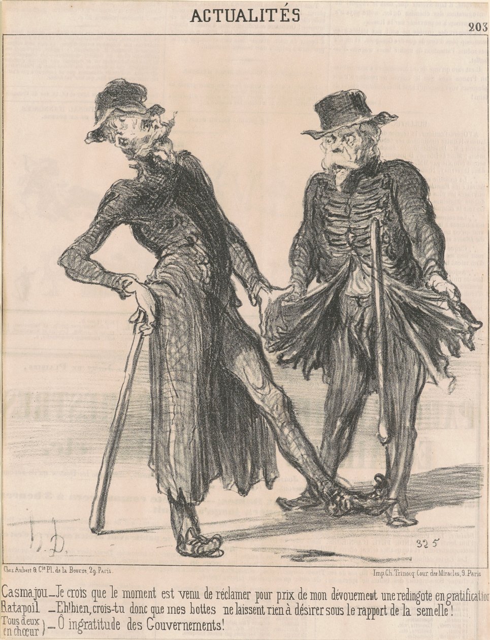 Casmajou -- Ratapoil (begge i kor) av Honoré Daumier