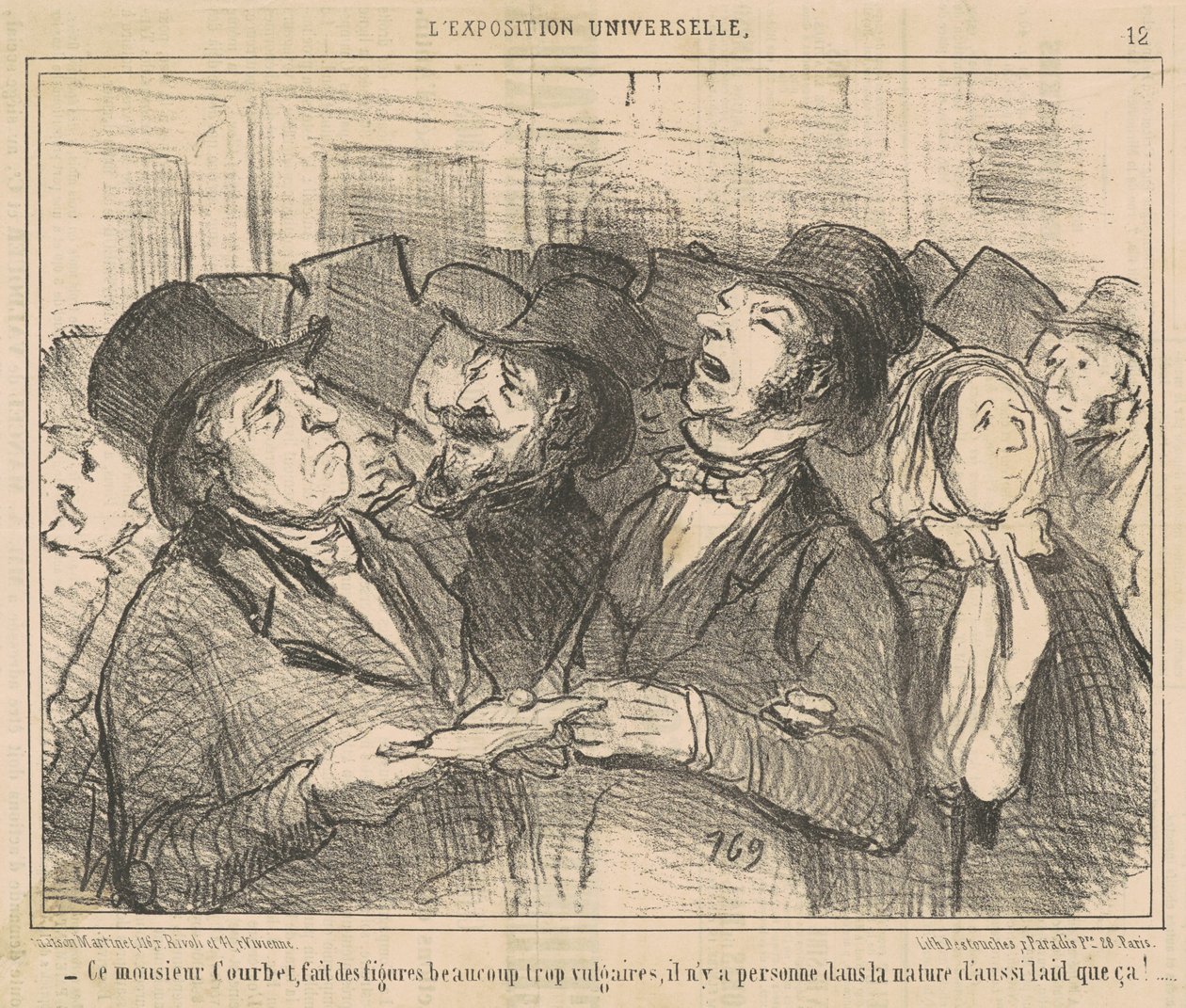 Denne Monsieur Courbet, gjør figurer ... vulgære ... av Honoré Daumier