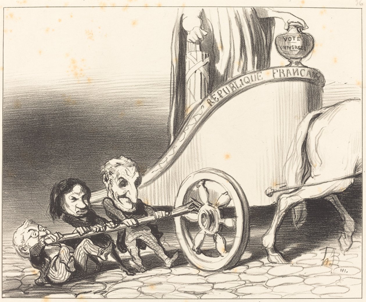 Denne vognen vil alltid fungere... av Honoré Daumier