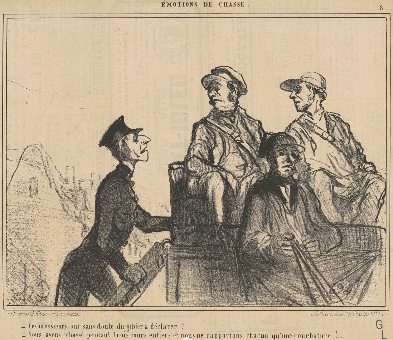 Disse herrene har ... spill å erklære? ... av Honoré Daumier