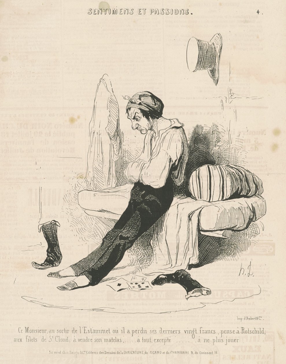 Denne herren, ved utgangen av estaminet... av Honoré Daumier