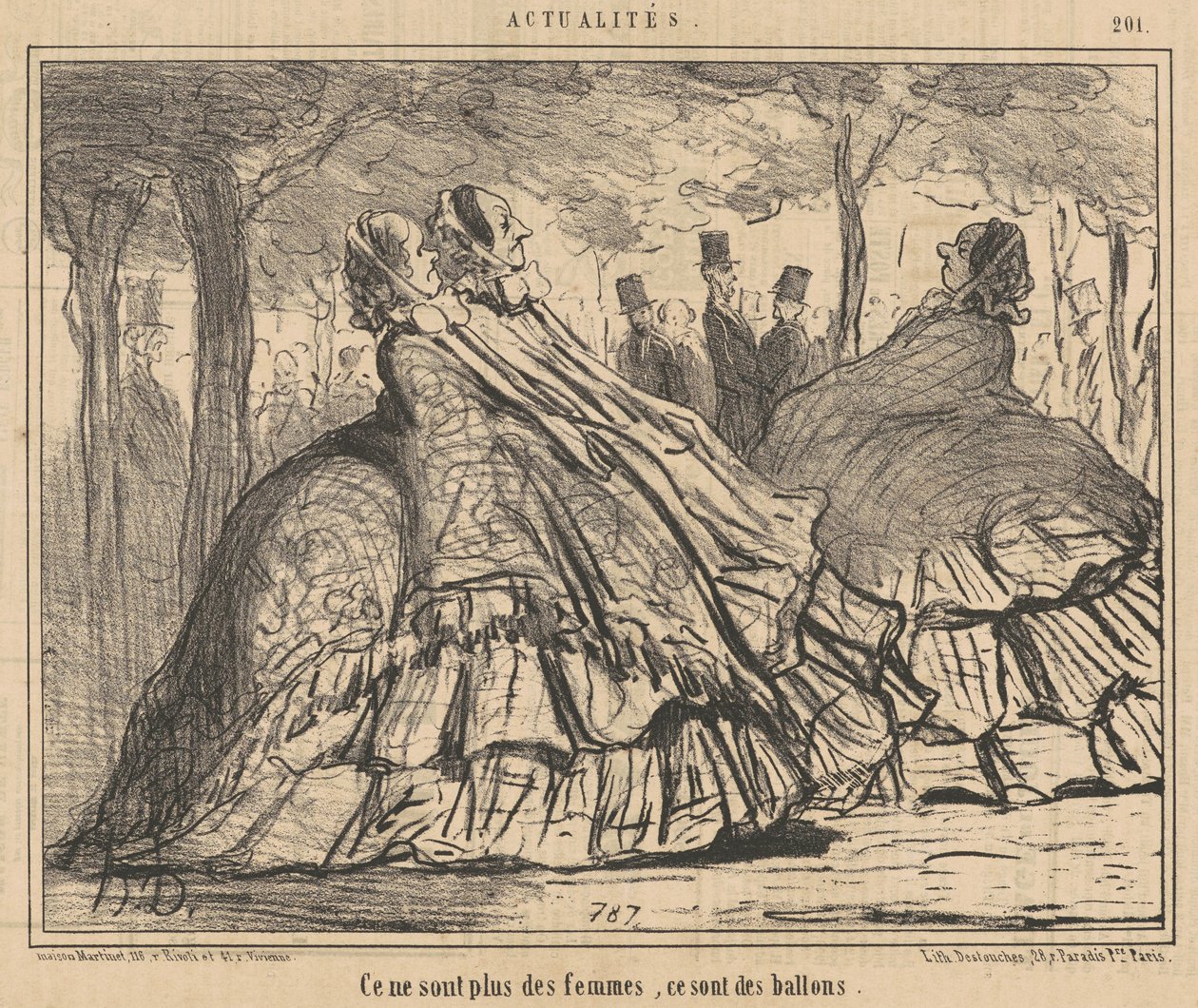 De er ikke lenger kvinner, de er ballonger av Honoré Daumier