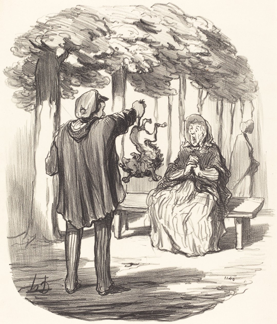 Er du der? av Honoré Daumier