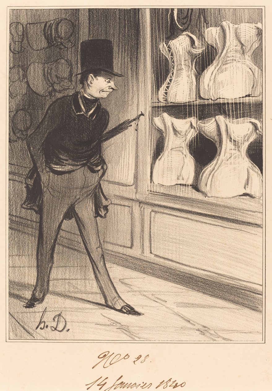 Det er unikt! Jeg tok fire størrelser... av Honoré Daumier