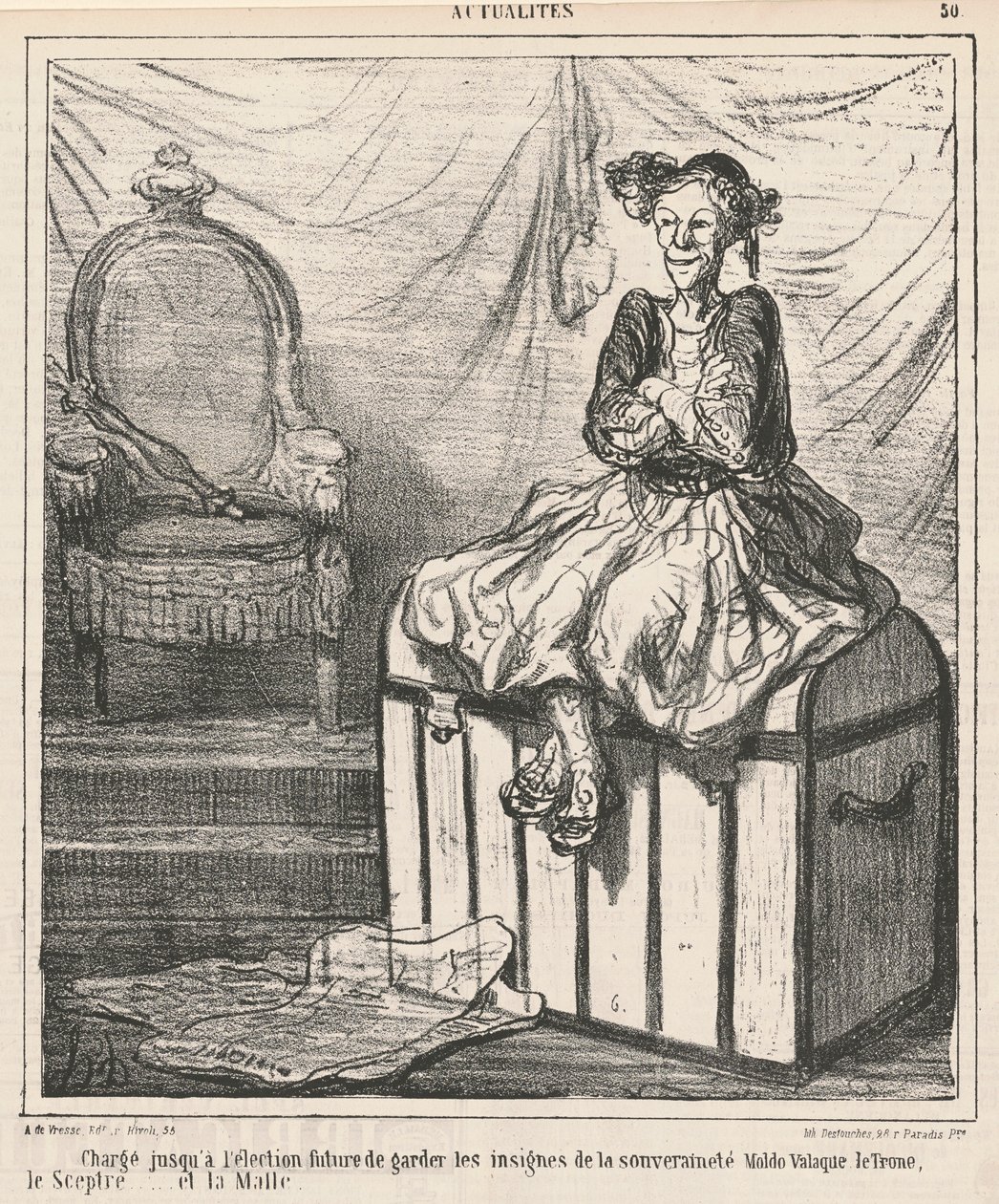Anklaget ... for å vokte suverenitetens insignier av Honoré Daumier
